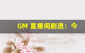 GM 直播间剧透：今晚公布新服「福利清单」，幻兽直接送五星！